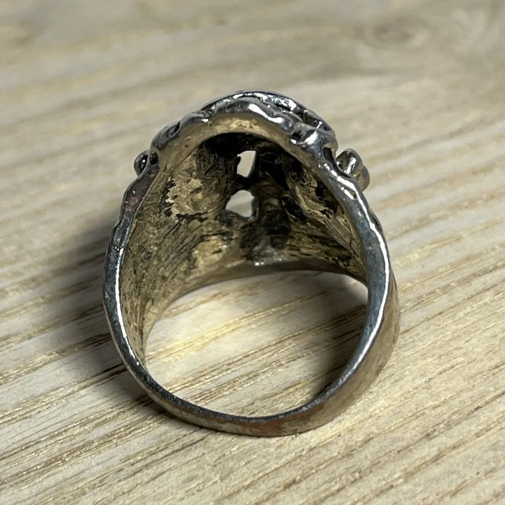 Pirates of the Caribbean Skull Ring Silver